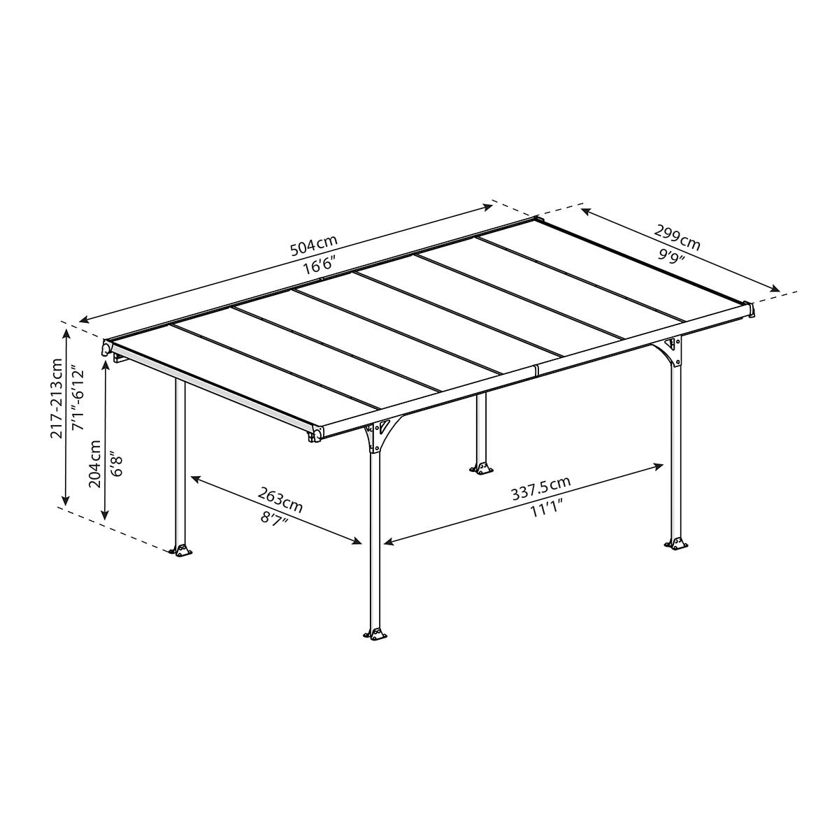 Cochera Aluminio Verona Gris oscuro-14