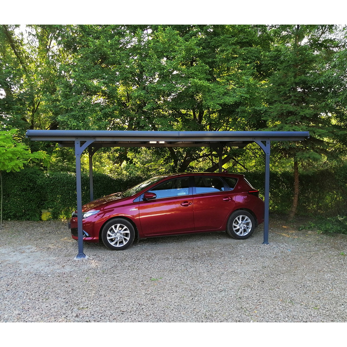 Cochera Aluminio Verona Gris oscuro-4