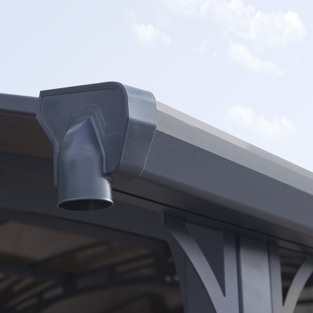 Cochera Aluminio Arcadia 359x507x242 cm Gris oscuro-6