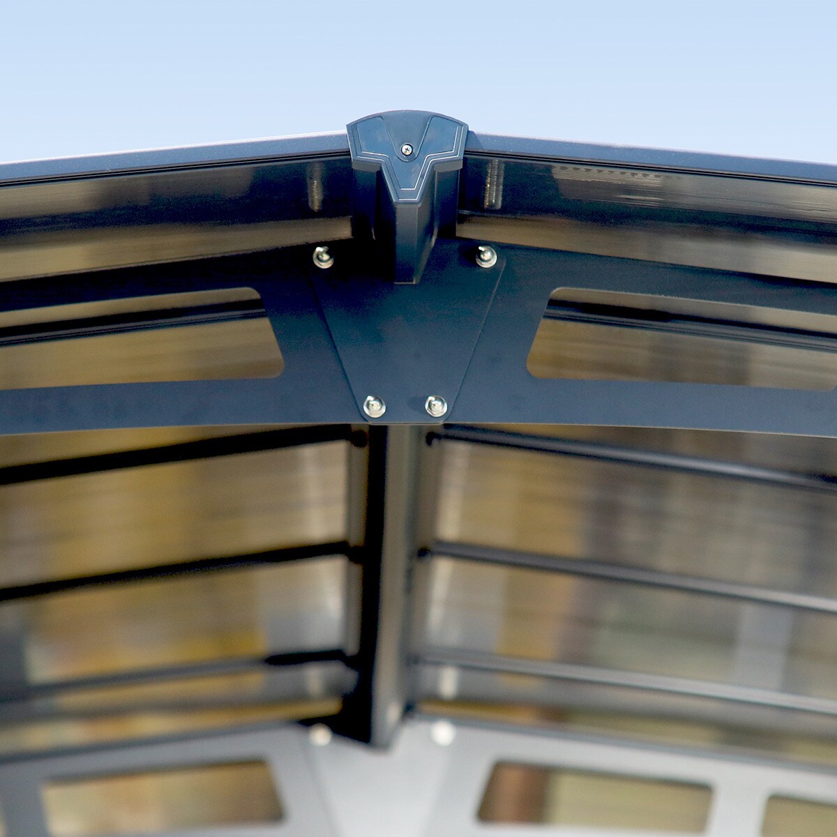 Cochera Aluminio Arcadia 359x507x242 cm Gris oscuro-5