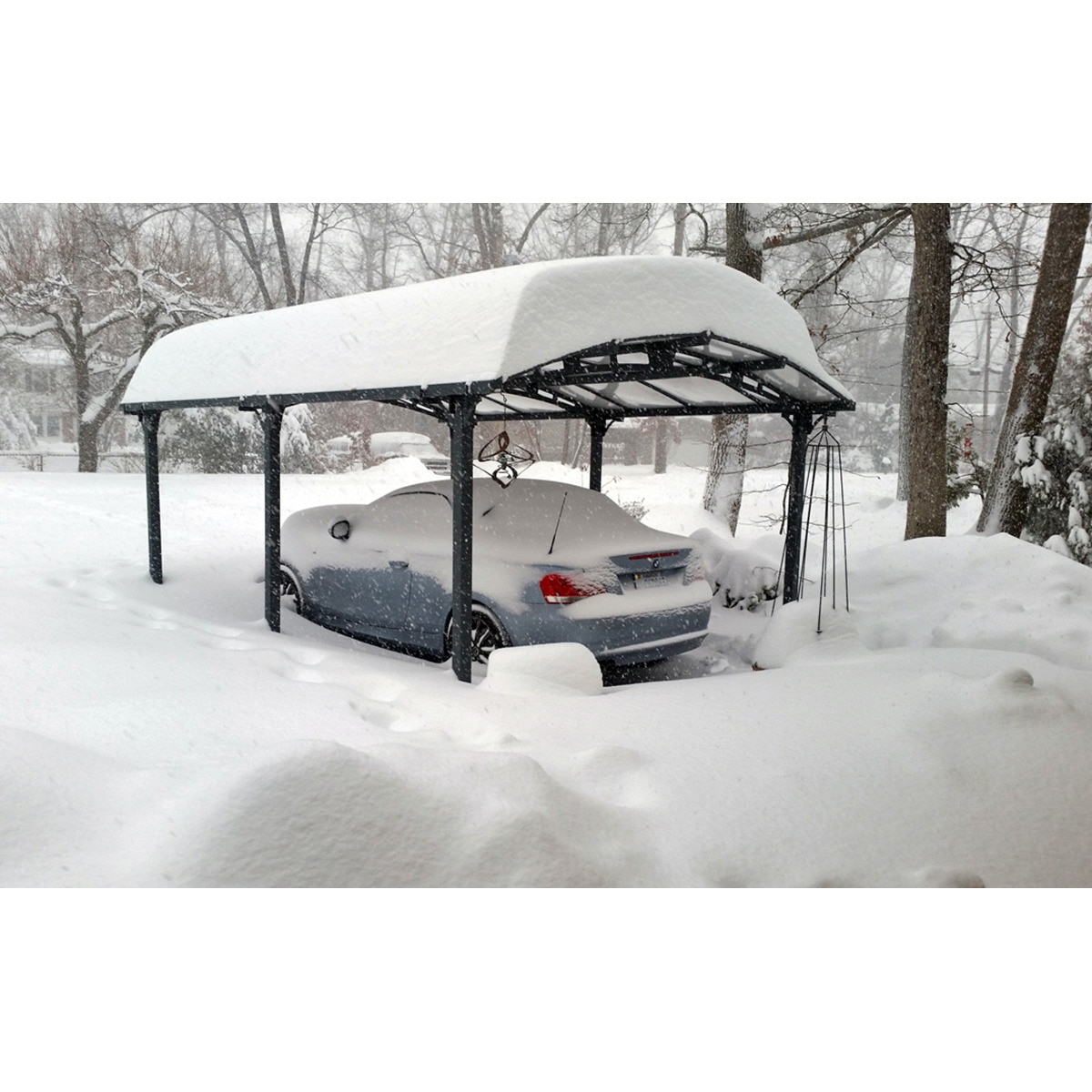 Cochera Aluminio Arcadia 359x507x242 cm Gris oscuro-4