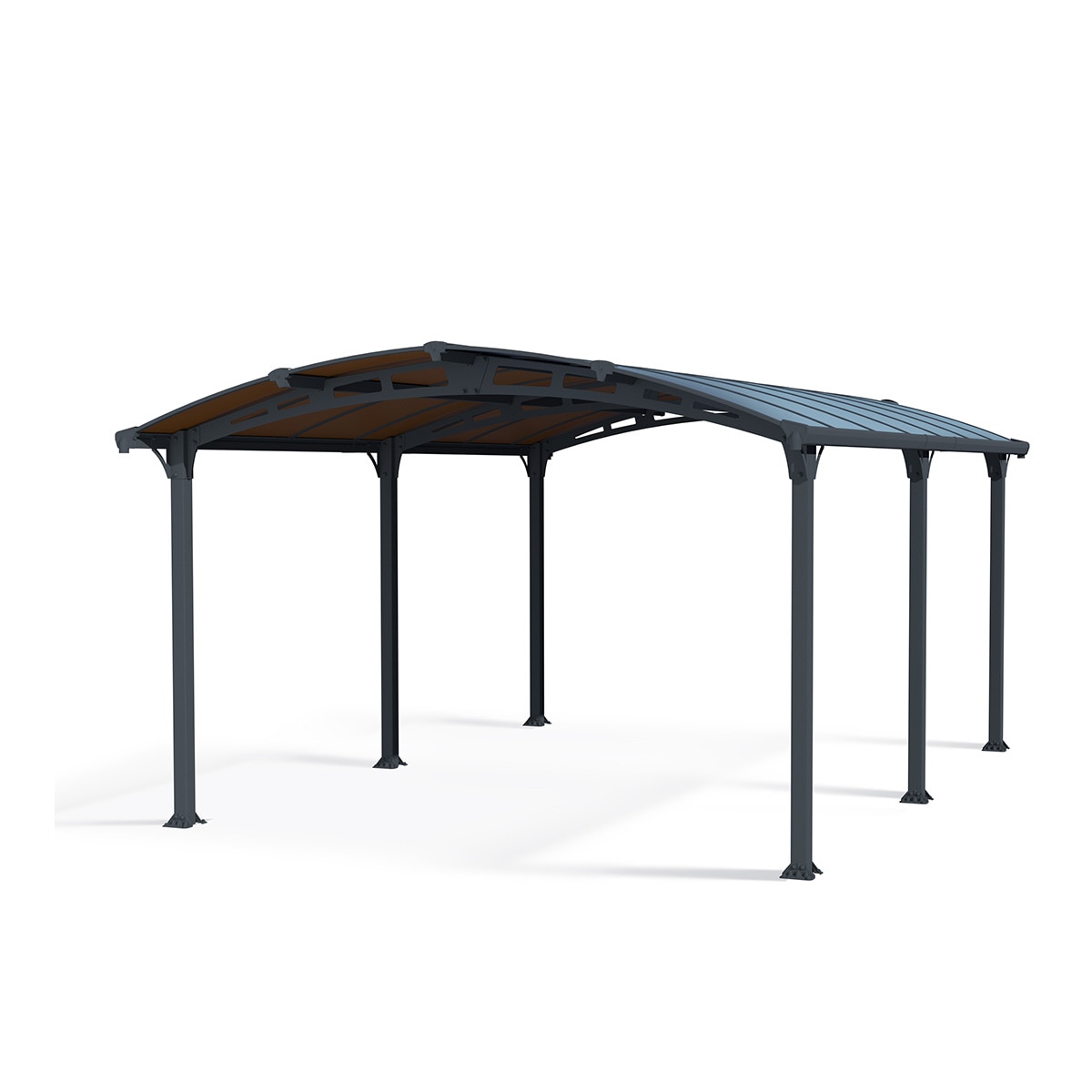 Cochera Aluminio Arcadia 359x507x242 cm Gris oscuro-1