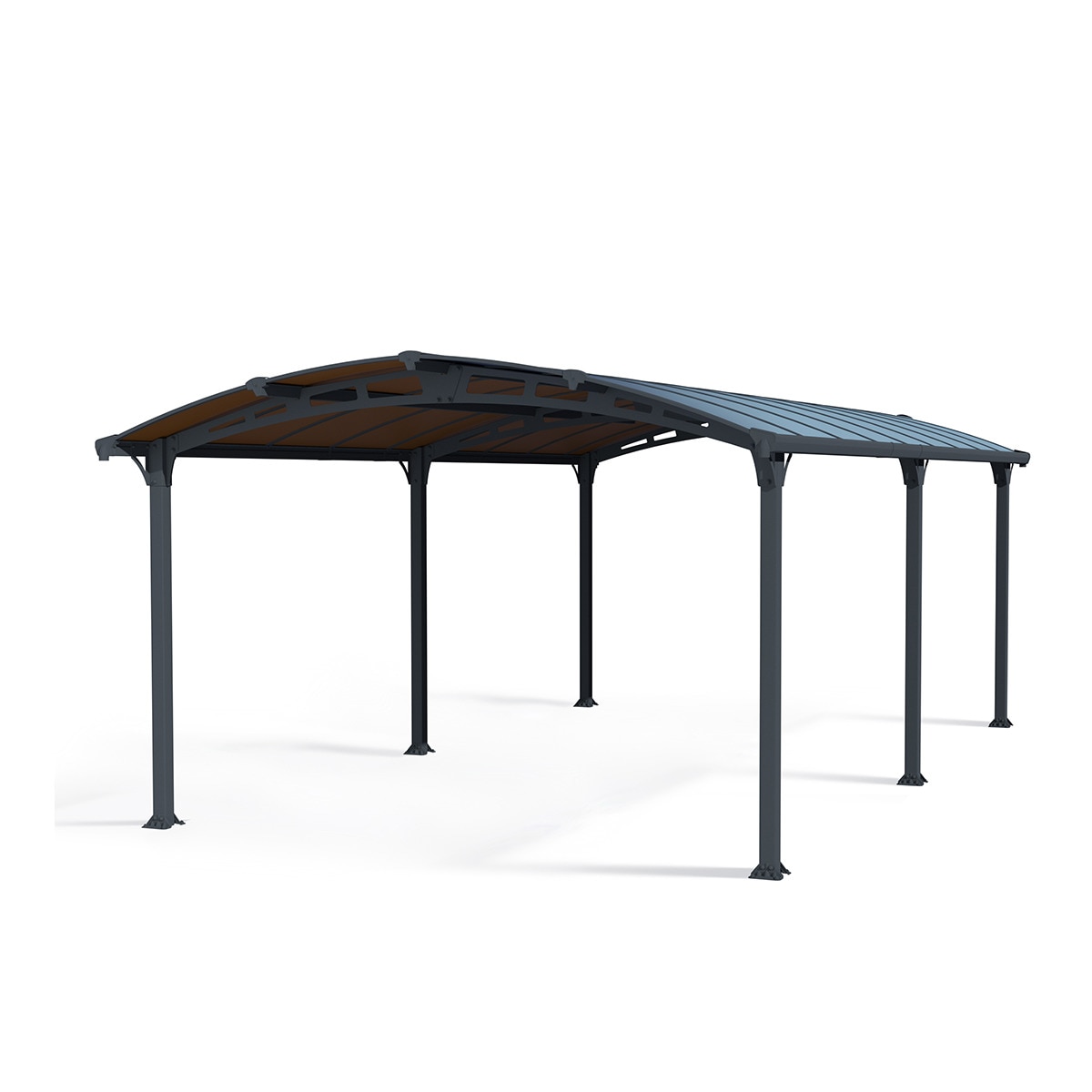 Cochera Aluminio Arcadia 359x649x242 cm Gris oscuro-1