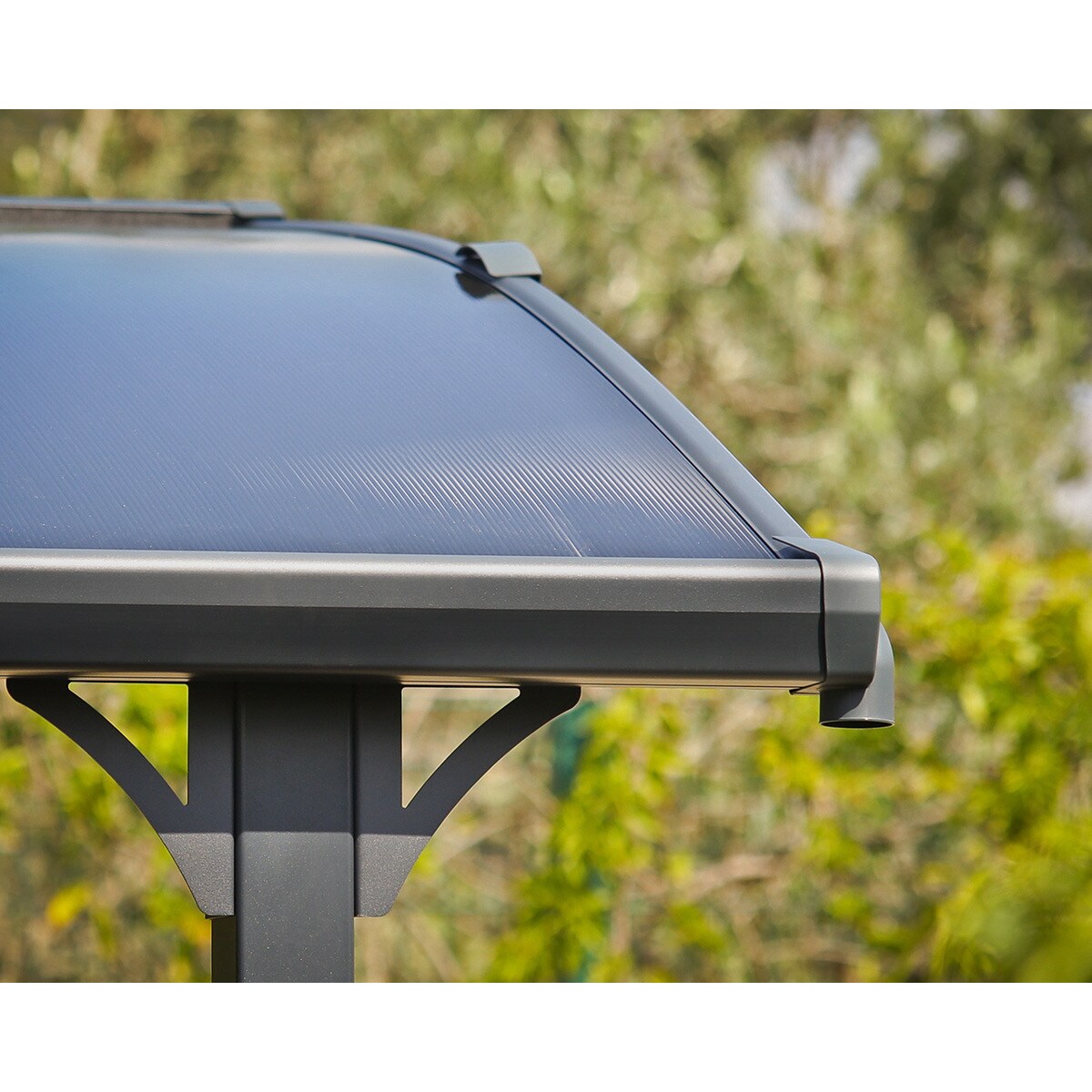 Cochera Aluminio Arcadia 359x863x242 cm Gris oscuro-5