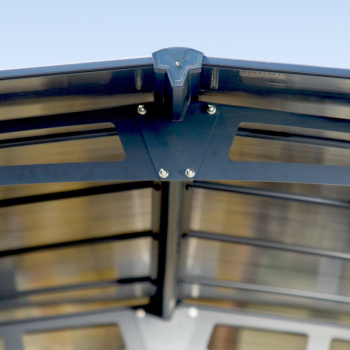 Cochera Aluminio Arcadia 359x1077x242 cm Gris oscuro-3