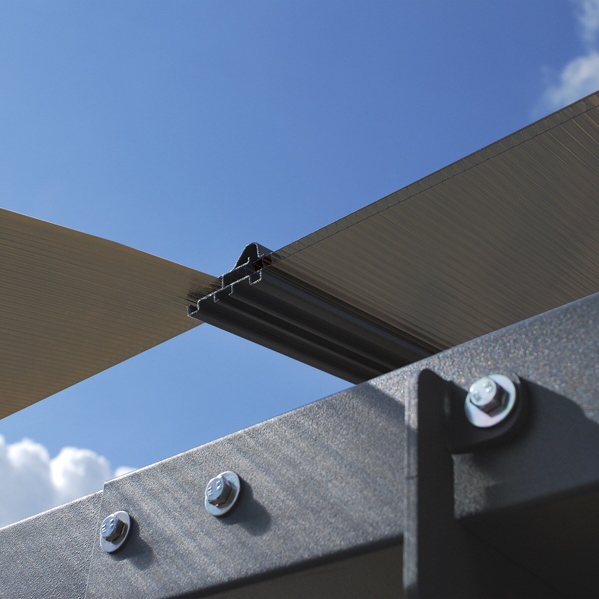 Cochera Aluminio Arcadia 359x1077x242 cm Gris oscuro-10