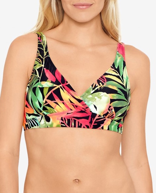 Imagen 0 de Sujetador triangulo cruzado bikini estampado