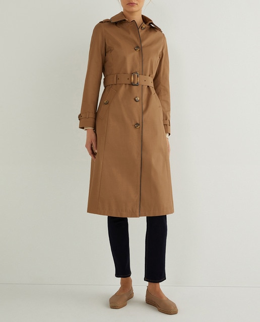 Imagen 0 de Gabardina de mujer larga con cinturón