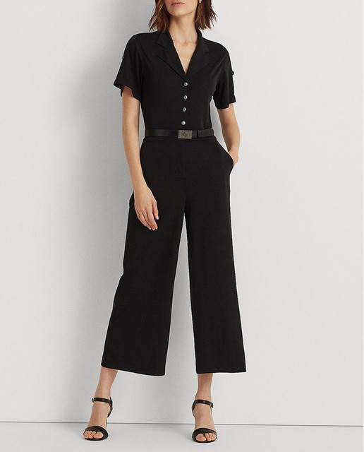 Imagen 0 de Mono de mujer de punto elástico con cinturón