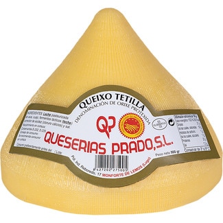 queso gallego de vaca elaborado con leche pasteurizada DOP Queso Tetilla pieza 900 g - Prado