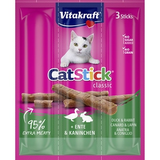 Catstick snack en stick para gatos con pato y conejo envase 3 unidades 6 g - Vitakraft