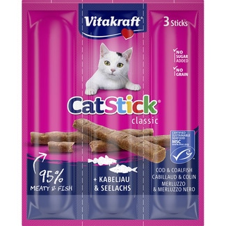 Catstick snack en stick para gatos con bacalao envase 3 unidades 6 g - Vitakraft
