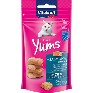 Yums snacks para gatos sabor salmón bolsa 40 g - Vitakraft