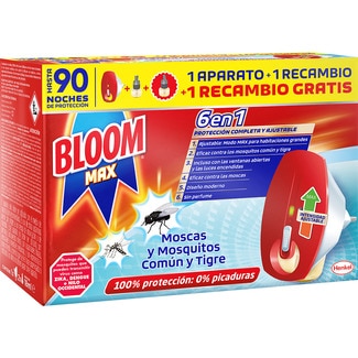 Max insecticida volador eléctrico moscas y mosquitos 1 unidad aparato + recambio gratis - Bloom