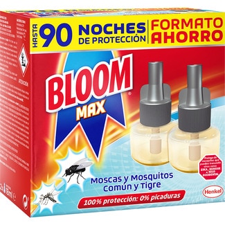 Max insecticida volador eléctrico acción rápida y fórmula concentrada 2 recambios 18 ml - Bloom