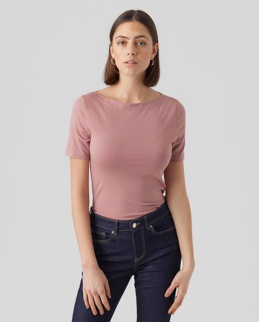 Imagem 0 de T-shirt básica de mulher de manga curta
