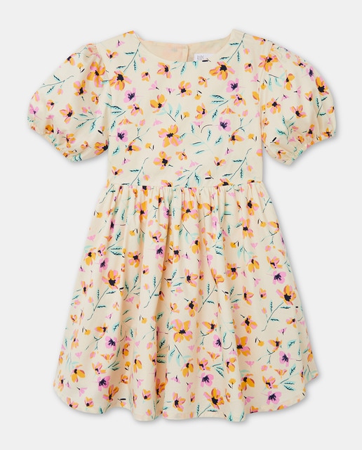 Imagen 0 de Vestido de niña manga corta abullonada vestir