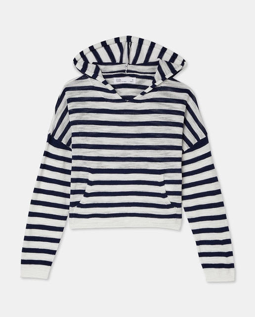 Imagen 0 de Jersey de niña capucha rayas