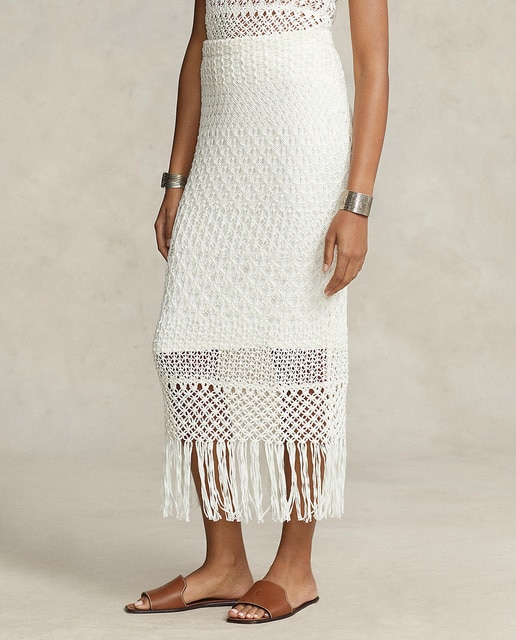 Imagen 0 de Falda midi lápiz de algodón