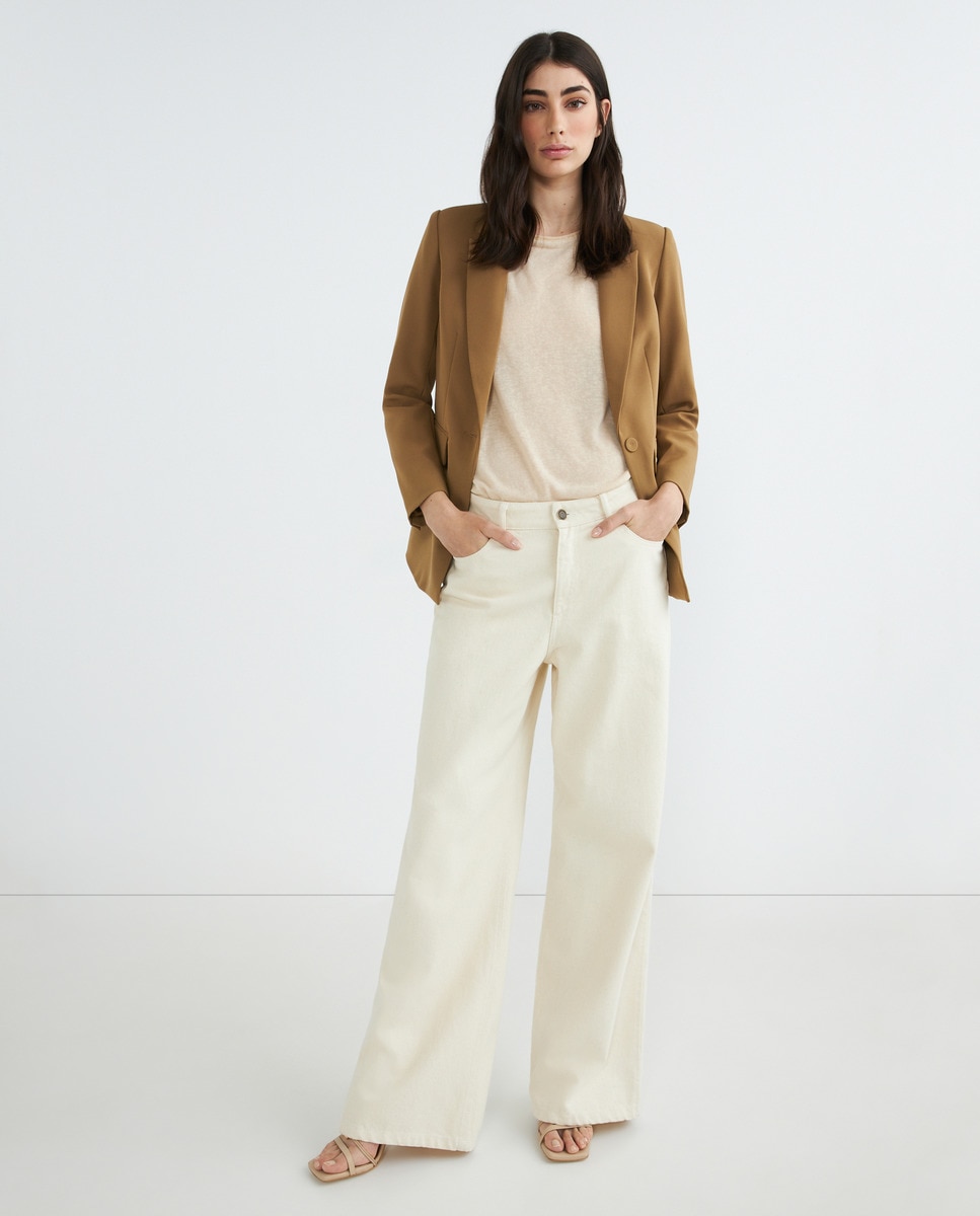 Blazer uni à boutons