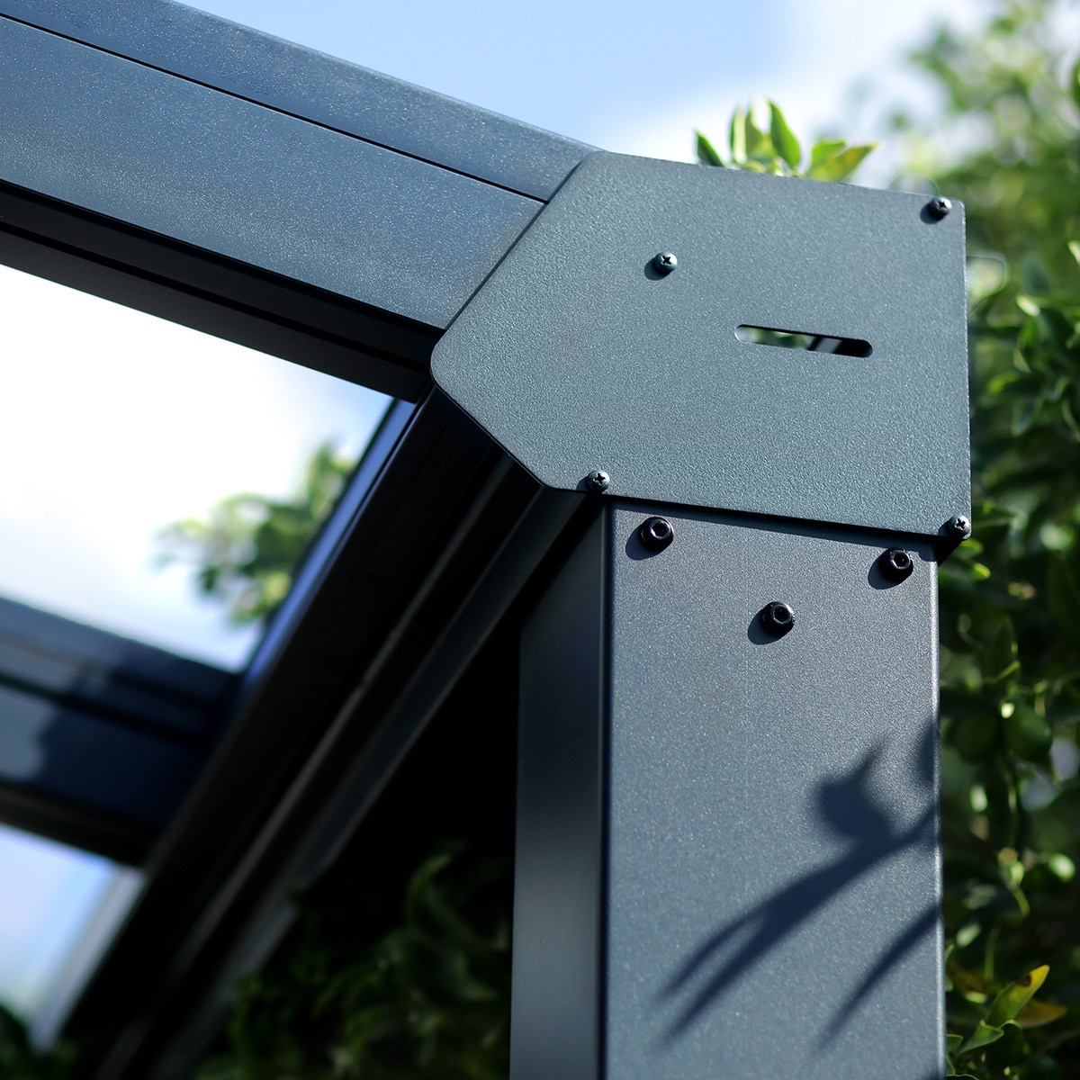 Pérgola Adosada Aluminio Stockholm Gris oscuro-14