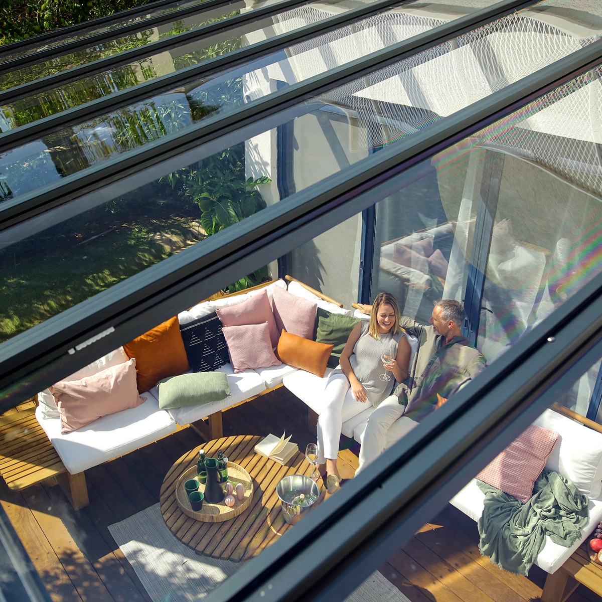 Pérgola Adosada Aluminio Stockholm Gris oscuro-5