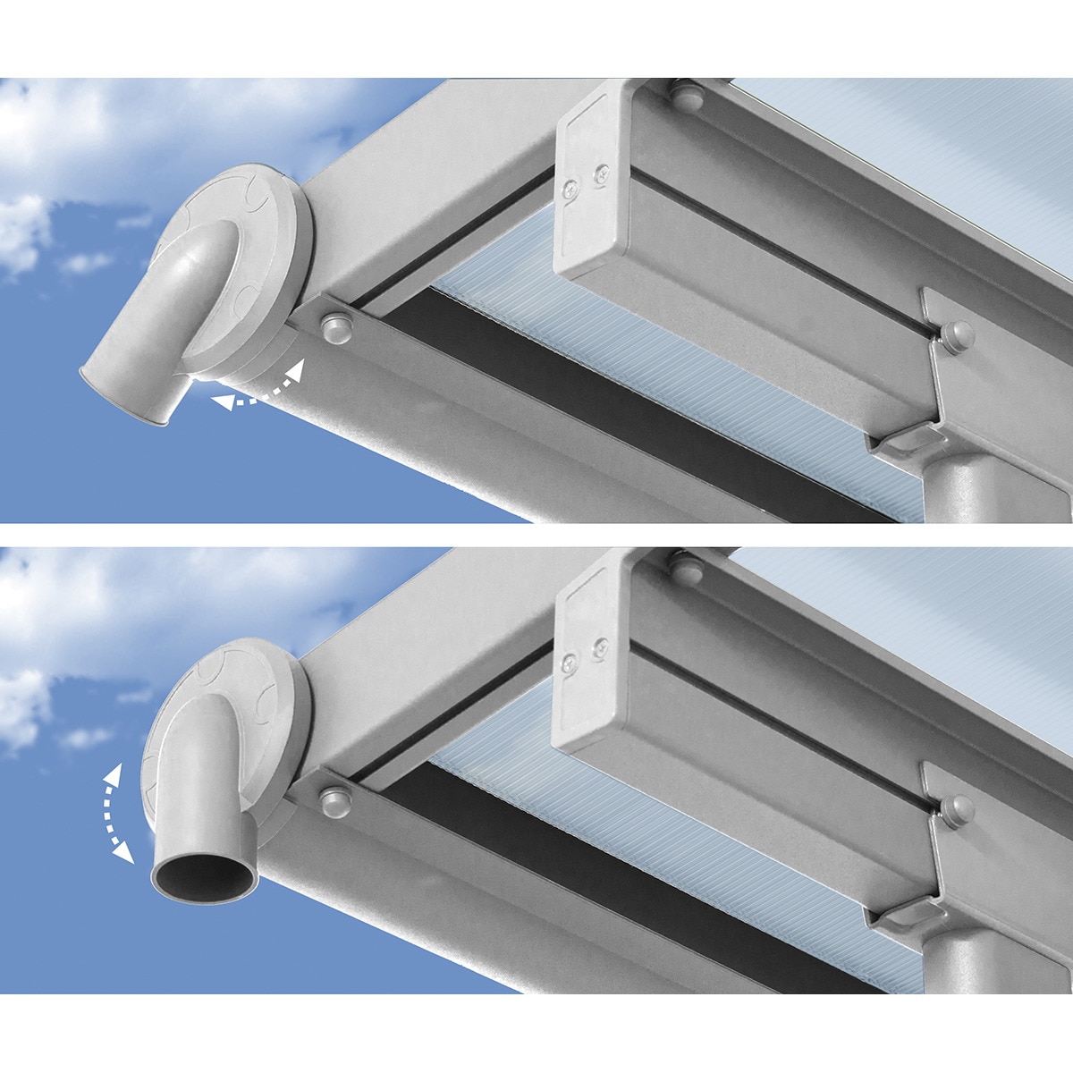 Pérgola Adosada Aluminio Olympia Blanco-5