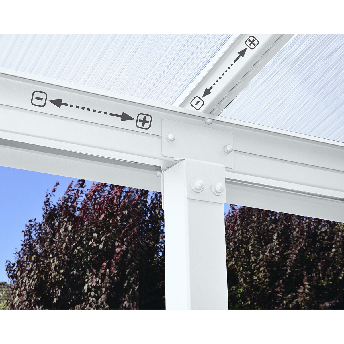 Pérgola Adosada Aluminio Olympia Blanco-4