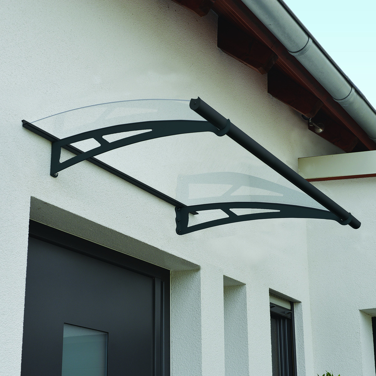 Marquesina para Puerta Aquila 150,5x91,5 cm Gris oscuro-4