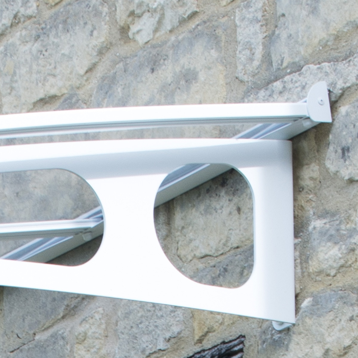 Marquesina para Puerta Bordeaux 223,5x139 cm Blanco-4