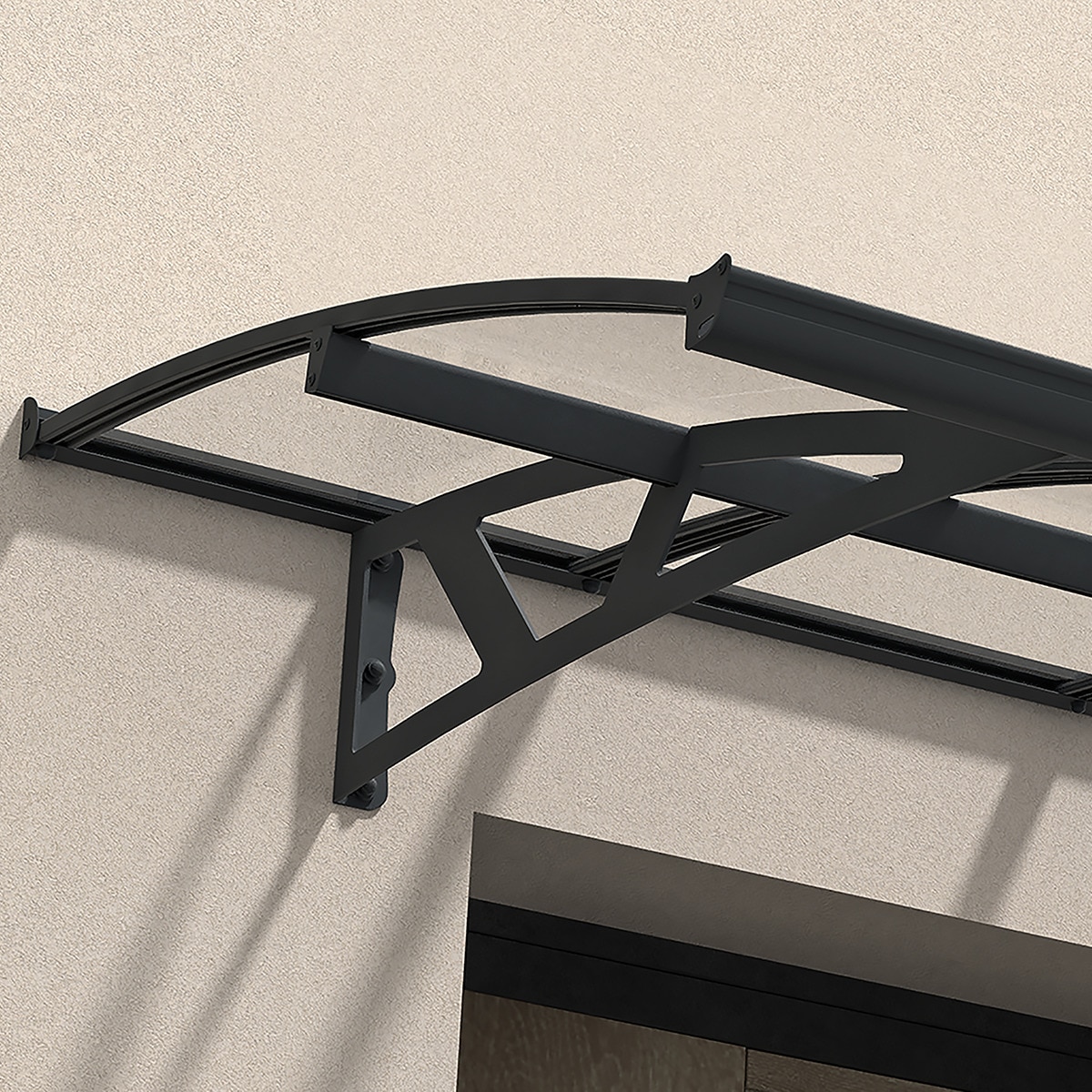 Marquesina para Puerta Canopy Amsterdam 223,5x139 cm Gris oscuro-3