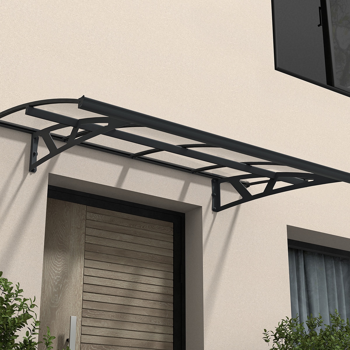 Marquesina para Puerta Canopy Amsterdam 223,5x139 cm Gris oscuro-2