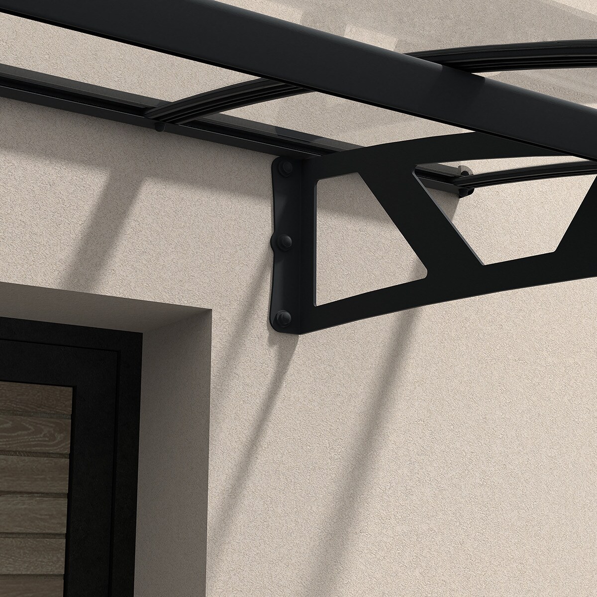 Marquesina para Puerta Canopy Amsterdam 223,5x139 cm Gris oscuro-4