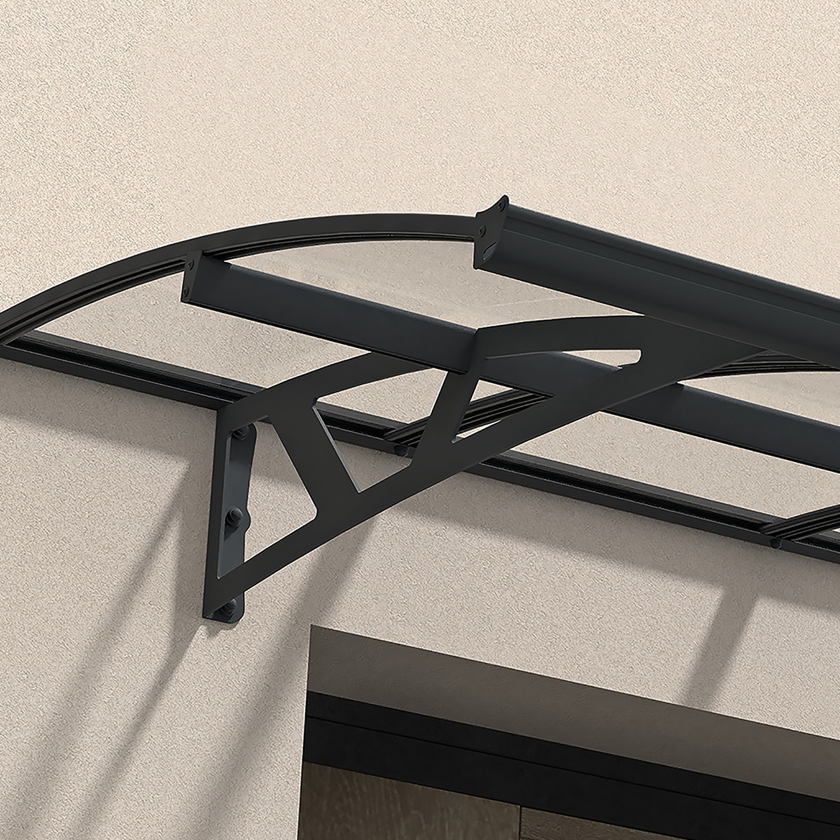 Marquesina para Puerta Canopy Amsterdam 447x139 cm Gris oscuro-3