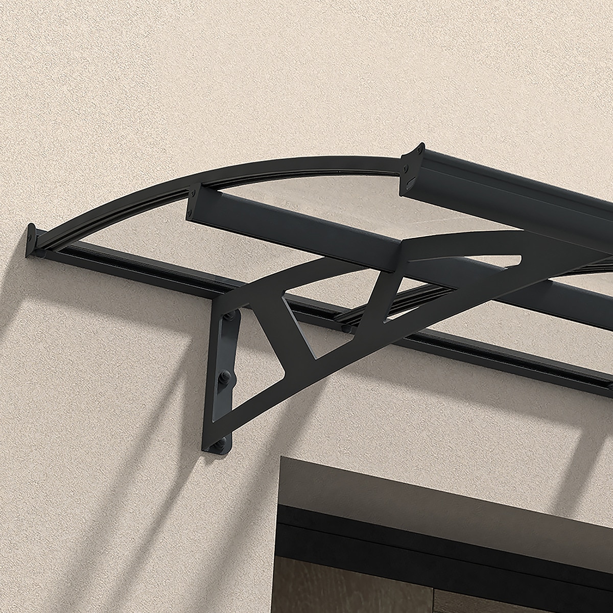 Marquesina para Puerta Canopy Amsterdam 670,5x139 cm Gris oscuro-3
