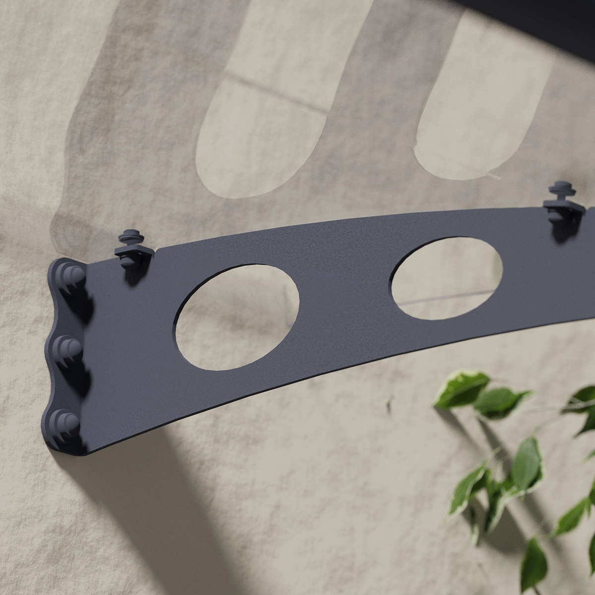 Marquesina para Puerta Canopy Garamond 135,5x90,5 cm Gris oscuro-5
