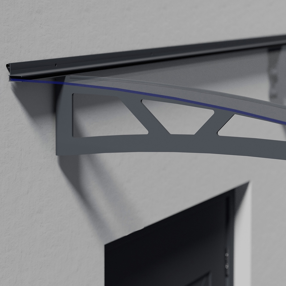 Marquesina para Puerta Canopy Altair 150,5x91,5 cm Gris oscuro-5
