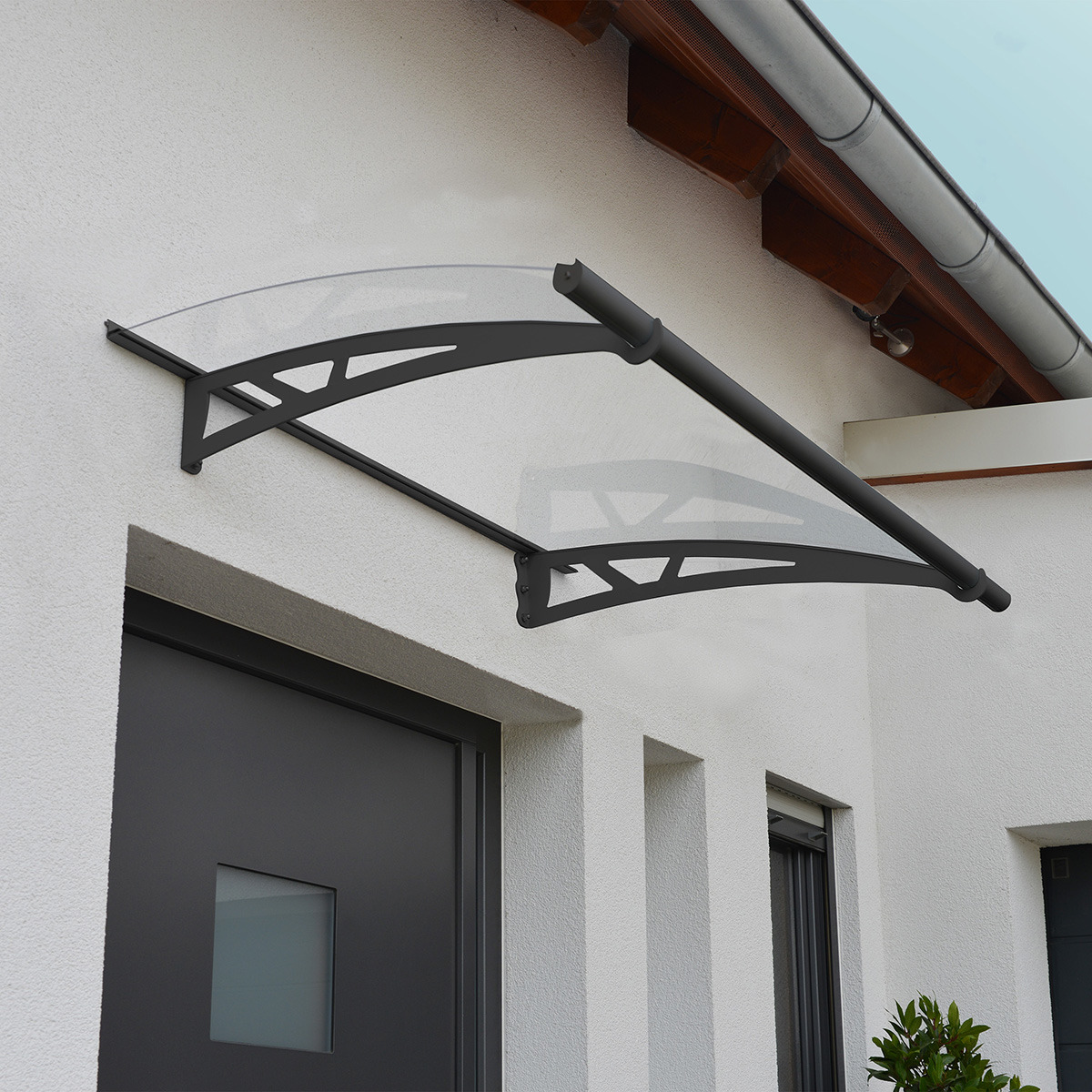 Marquesina para Puerta Canopy Altair 150,5x91,5 cm Gris oscuro-3