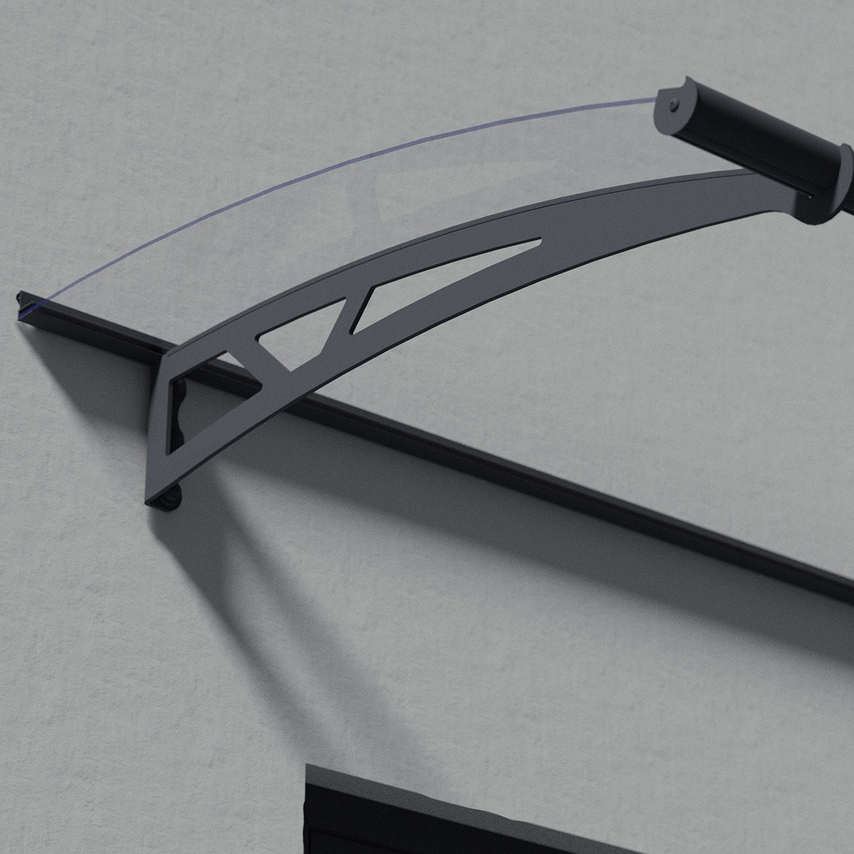 Marquesina para Puerta Canopy Altair 302x91,5 cm Gris oscuro-5