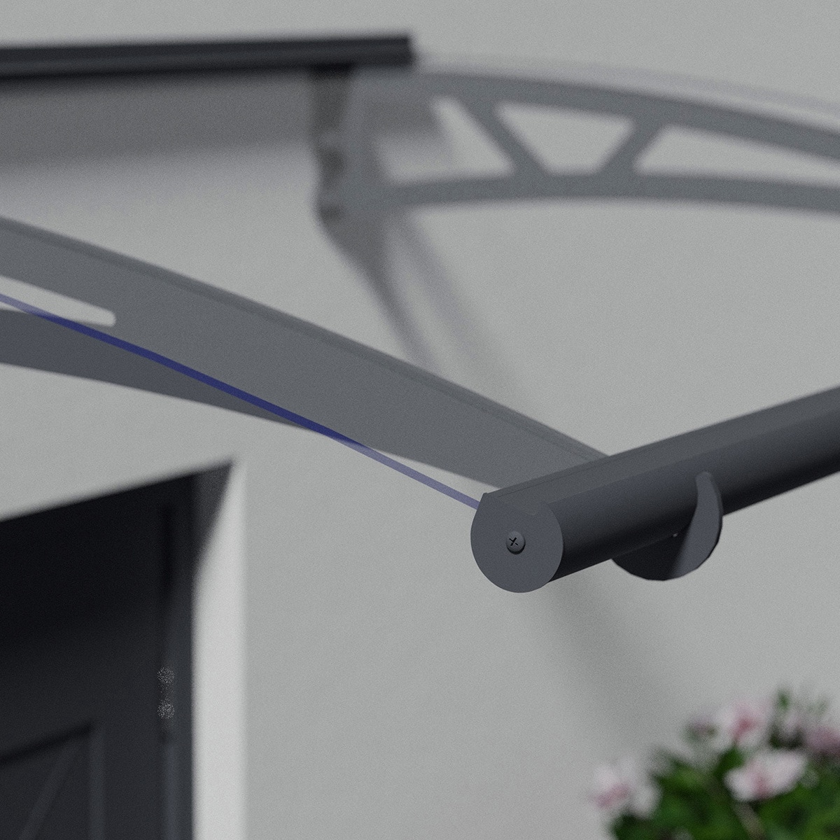 Marquesina para Puerta Canopy Altair 302x91,5 cm Gris oscuro-3