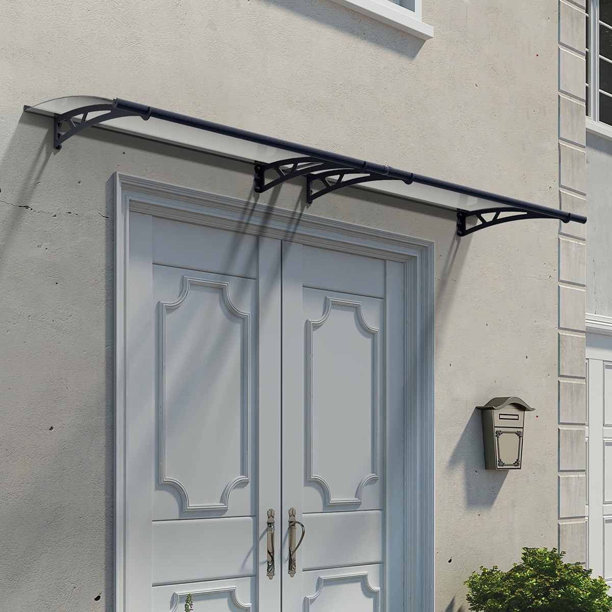 Marquesina para Puerta Canopy Altair 302x91,5 cm Gris oscuro-2