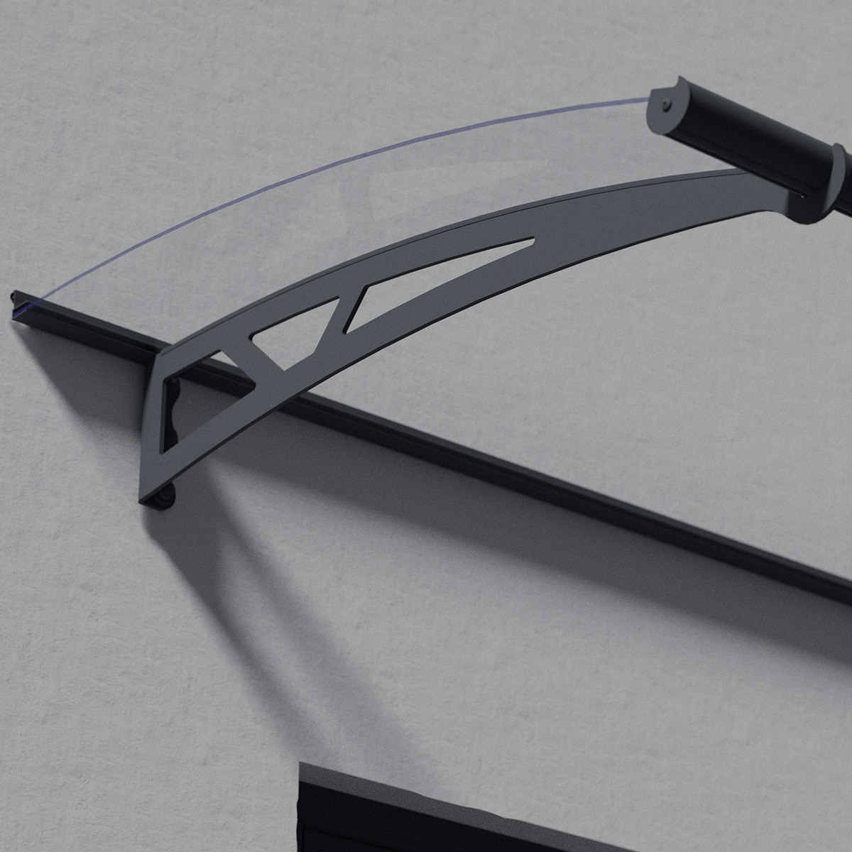 Marquesina para Puerta Canopy Altair 453,5x91,5 cm Gris oscuro-5