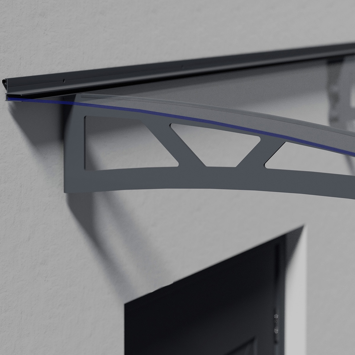 Marquesina para Puerta Canopy Altair 453,5x91,5 cm Gris oscuro-4