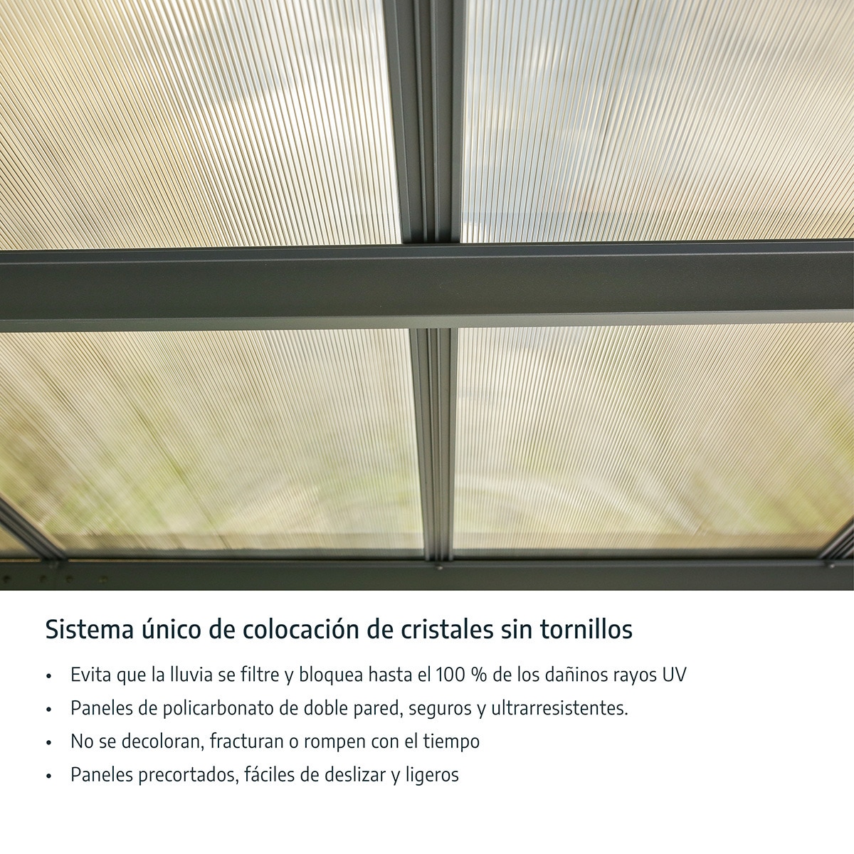 Cochera Aluminio Arizona Breeze x2 - 2 Posibilidades de montaje Gris oscuro-14