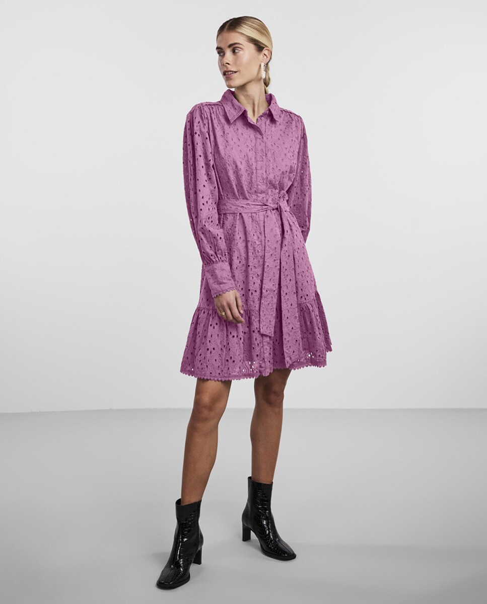 Robe courte ajourée