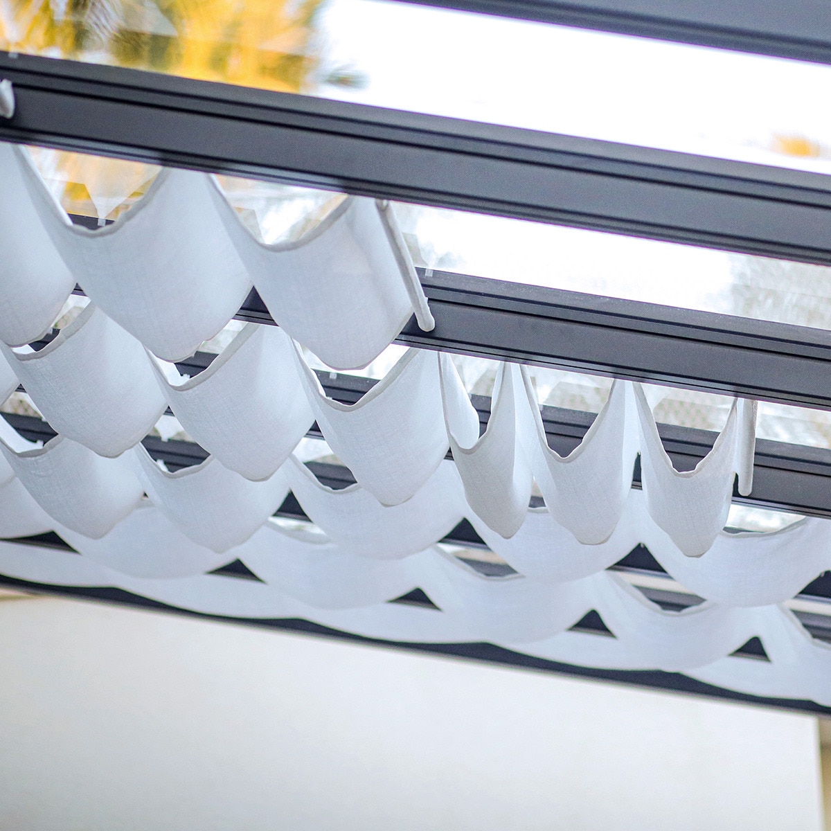 Kit Cortinas para Pérgola Stockholm Blanco-5