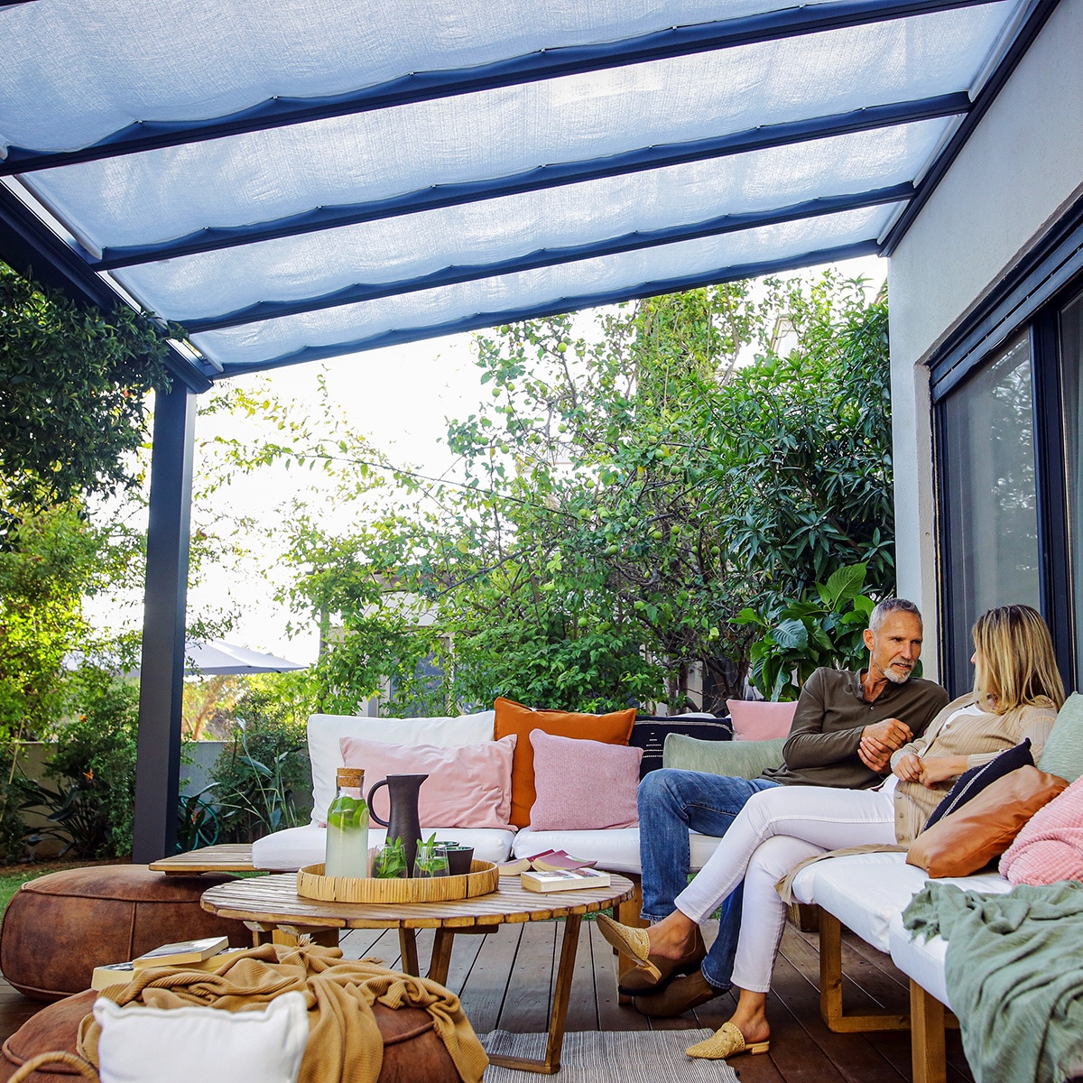 Kit Cortinas para Pérgola Stockholm Blanco-11