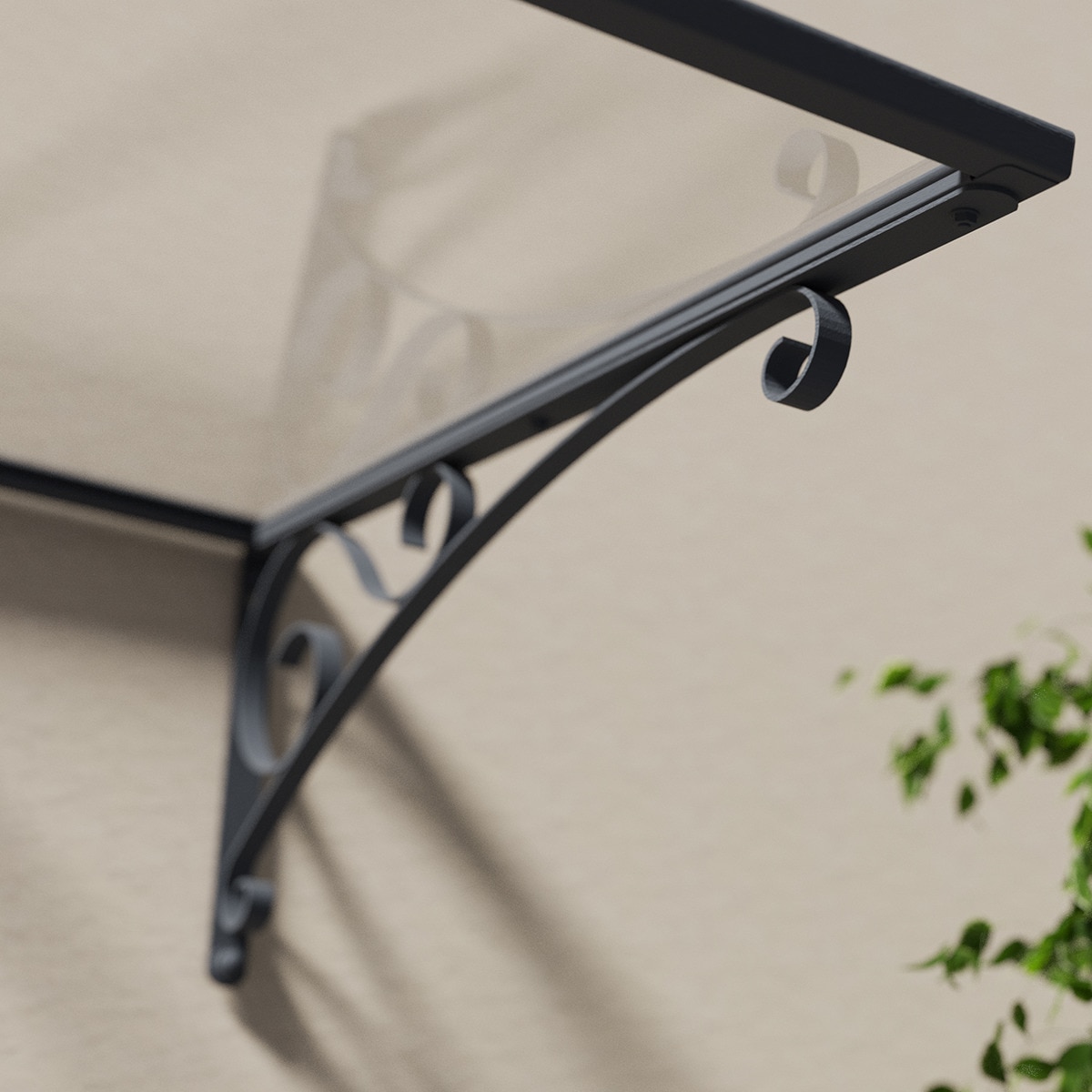 Marquesina para Puerta Venus 135,5x88 cm Gris oscuro-6
