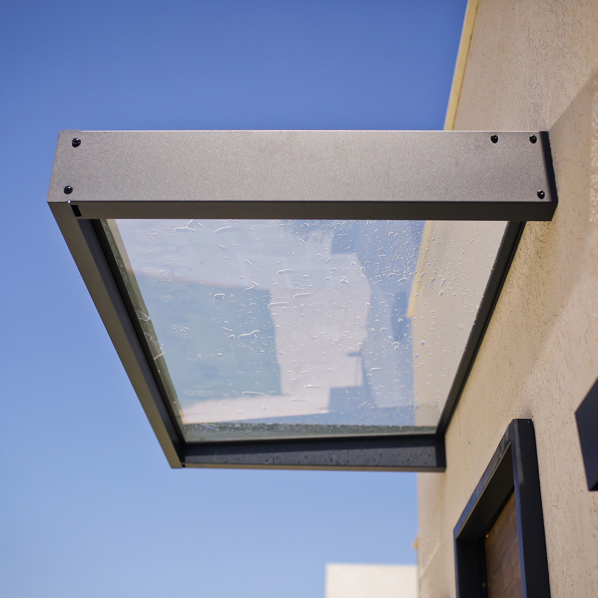 Marquesina para Puerta Canopy Sophia 215x95 cm Gris oscuro-4