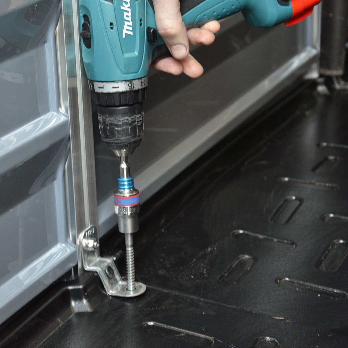 Caseta policarbonato+aluminio Skylight 185 x 90 cm Gris-5